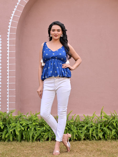 Midi Top Blue Beautiful women & Girl