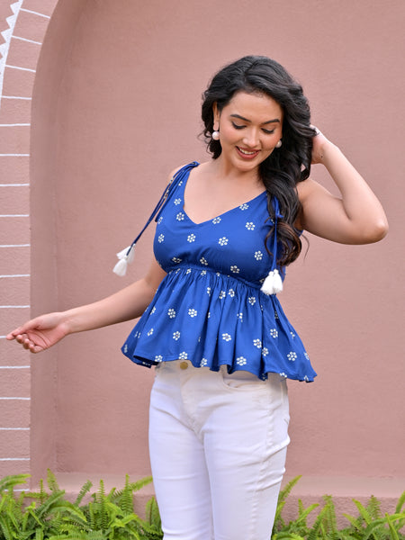 Midi Top Blue Beautiful women & Girl