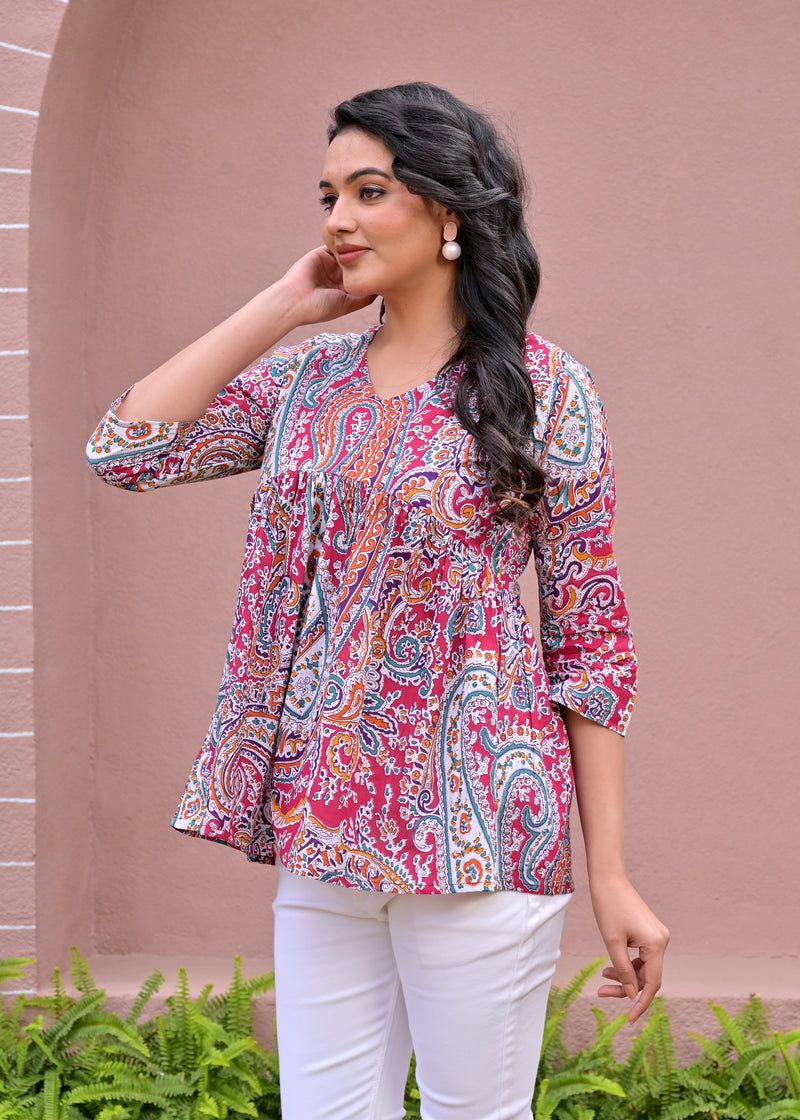 Crop top Multired Beautiful women & Girl