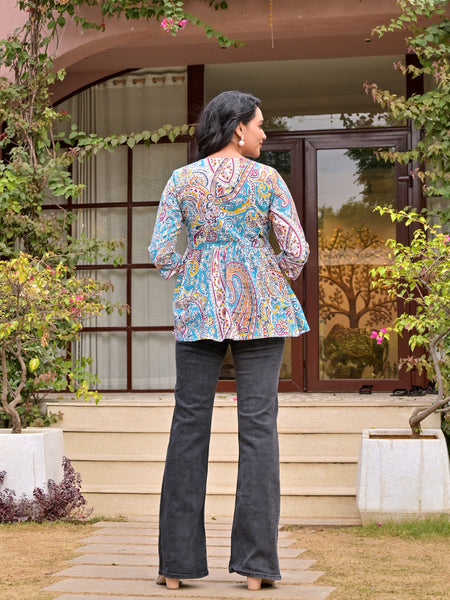 Crop top Teal Blue Beautiful women & Girl
