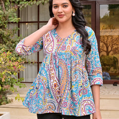 Crop top Teal Blue Beautiful women & Girl