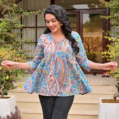 Crop top Teal Blue Beautiful women & Girl