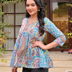 Crop top Teal Blue Beautiful women & Girl