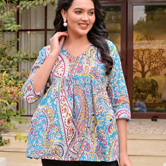 Crop top Teal Blue Beautiful women & Girl