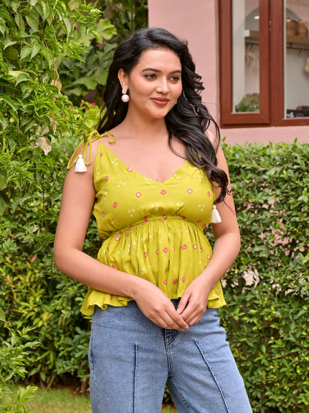 Midi Green top Beautiful women & Girl