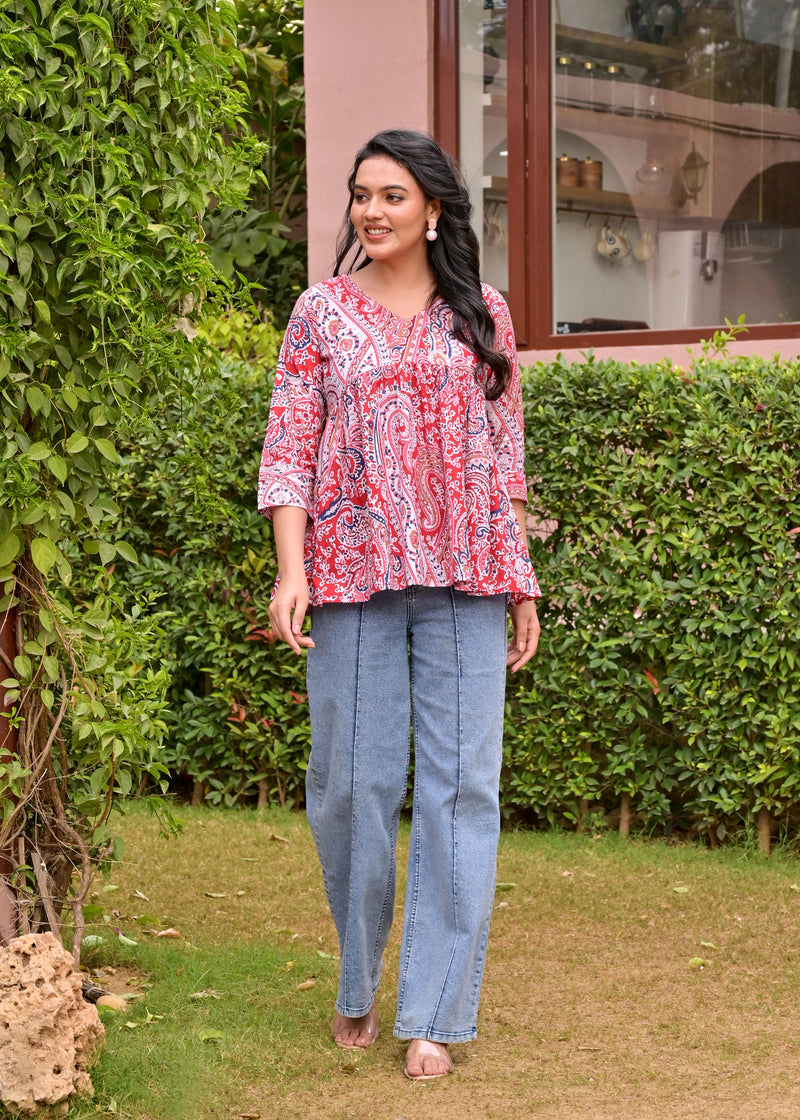 Crop top Multired Beautiful women & Girl