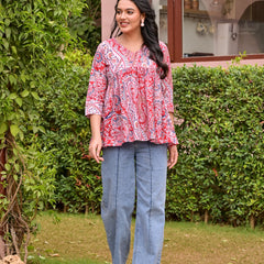 Crop top Multired Beautiful women & Girl