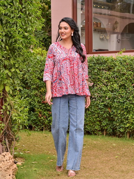 Crop top Multired Beautiful women & Girl