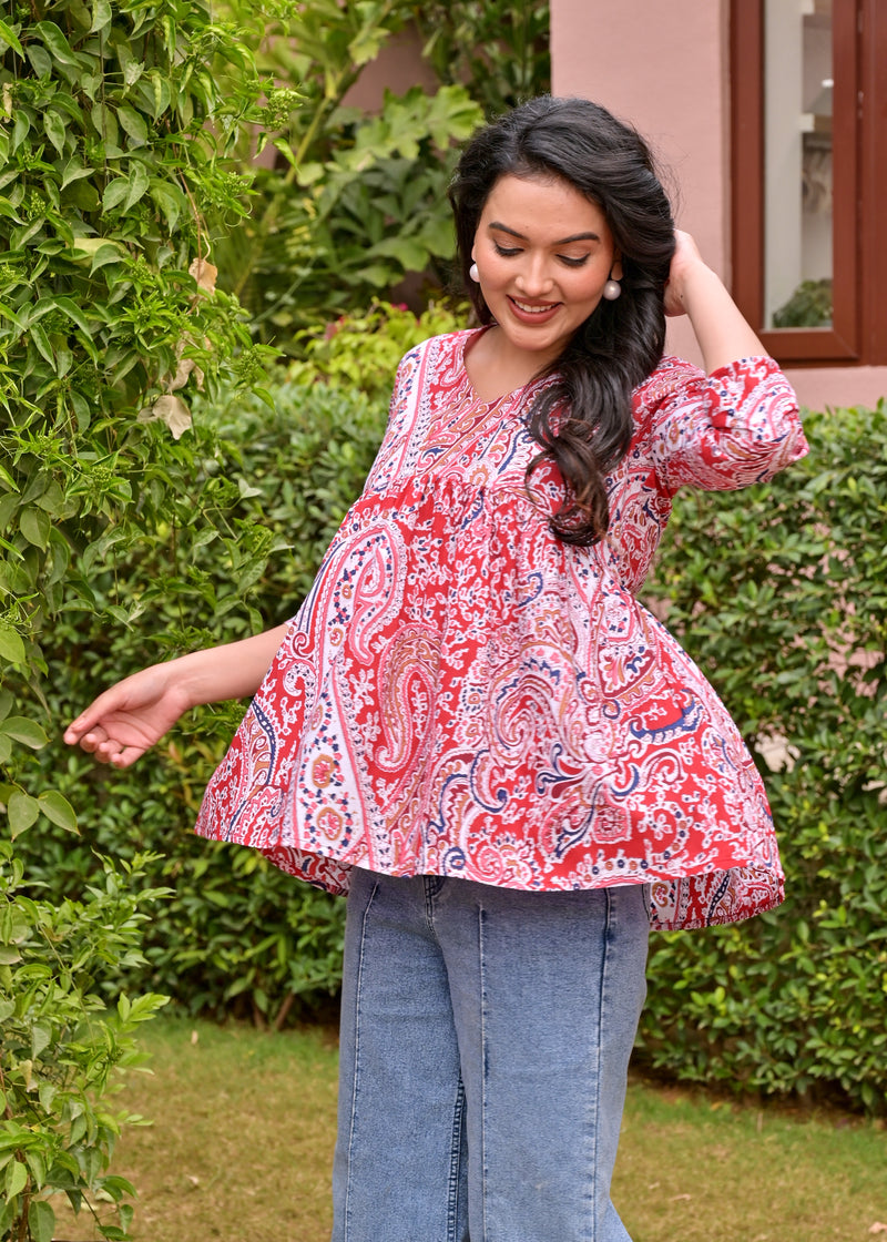 Crop top Multired Beautiful women & Girl