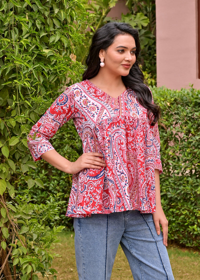 Crop top Multired Beautiful women & Girl