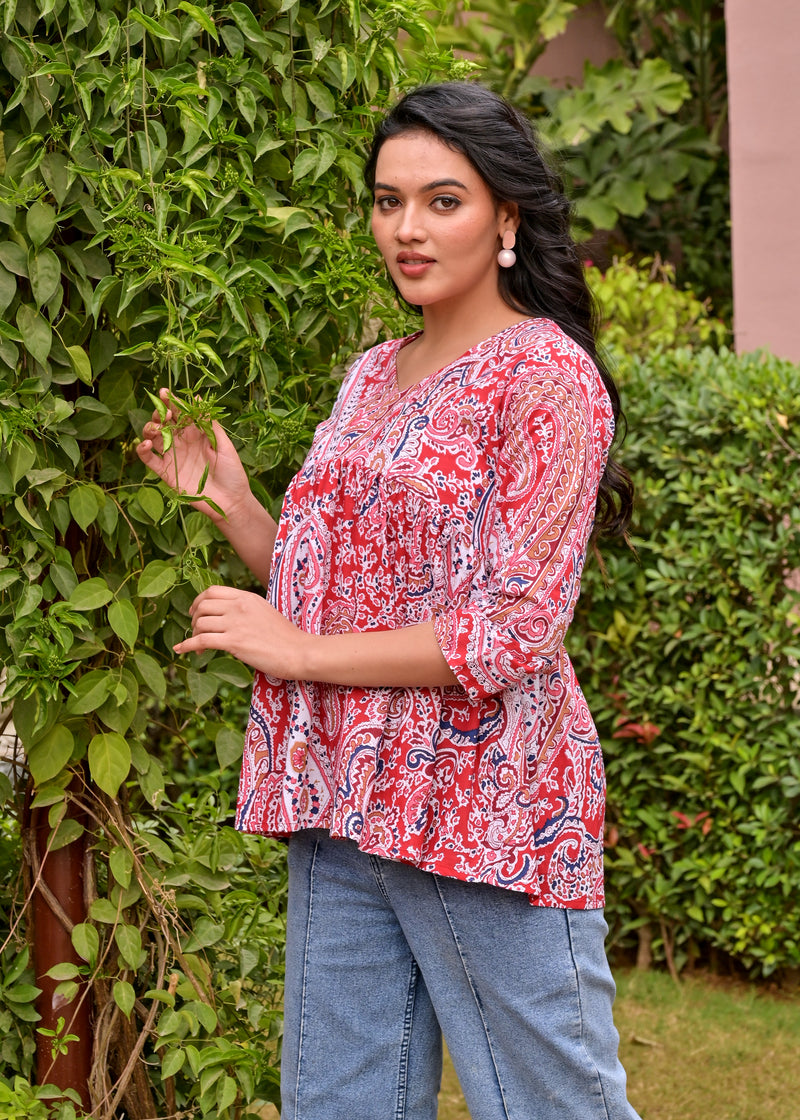 Crop top Multired Beautiful women & Girl