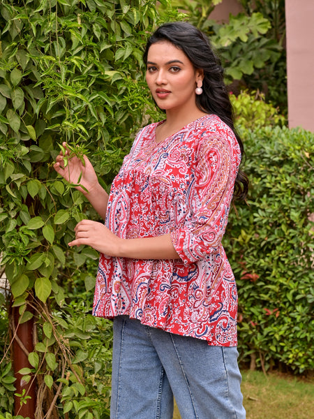 Crop top Multired Beautiful women & Girl