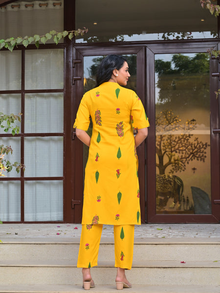 Yellow Tilak ethnic Kurta with Pant