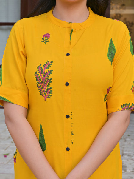 Yellow Tilak ethnic Kurta with Pant