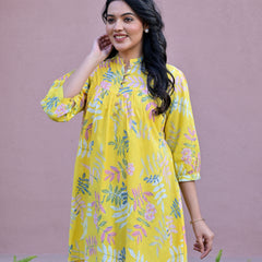 Balloon Yellow Short Dress
