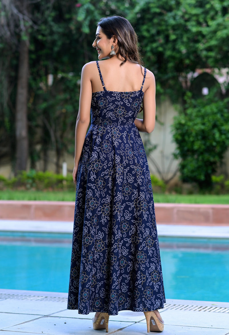 Roz Blue Anarkali Gown
