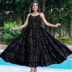 Roz Black Anarkali Gown