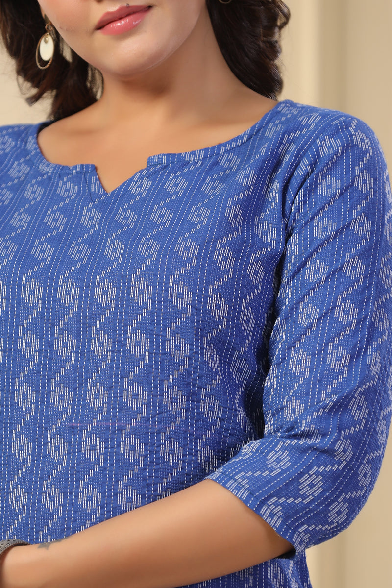 Women Printed Pure Cotton Straight Kurti