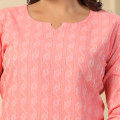 Women Printed Pure Cotton Straight Kurti