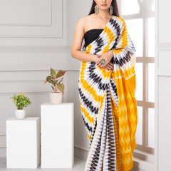 Elegant Hand Block Printed Cotton Saree