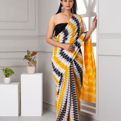 Elegant Hand Block Printed Cotton Saree